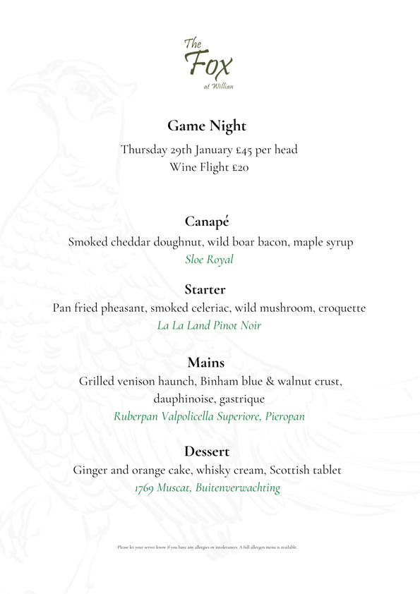Game Night Jan 2025 The Fox